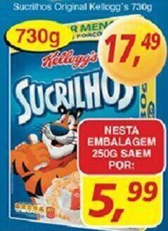 Supermercados Guanabara Sucrilhos Original Kellogg's 730g oferta