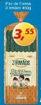 Supermercados Guanabara Pao de Forma 3 Irmaos 450g oferta