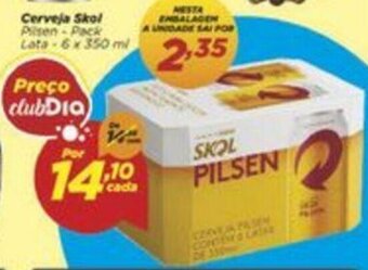 Dia Cerveja Skol 6x350ml oferta