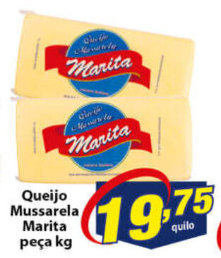 Vencedor Atacadista Queijo Mussarela Marita peca 1kg oferta