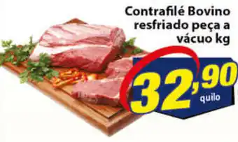 Vencedor Atacadista Contrafile Bovino Resfriada peca a vacuo 1kg oferta