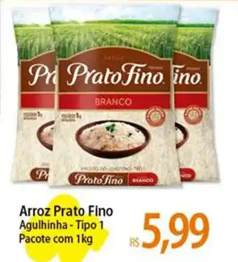 Arroz Prato Fino Agulhinha - Tipo 1 Pacote com 1kg