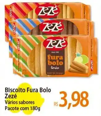 Atacadão Biscoito Fura Bolo Zezé Vários sabores Pacote com 180g oferta