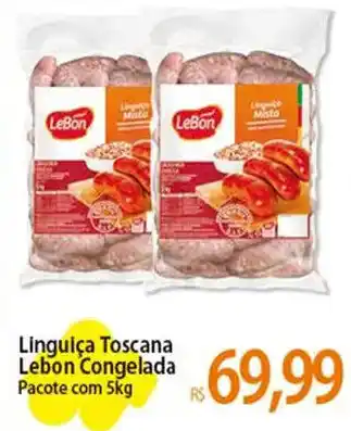Atacadão Linguiça Toscana Lebon Congelada Pacote com 5kg oferta
