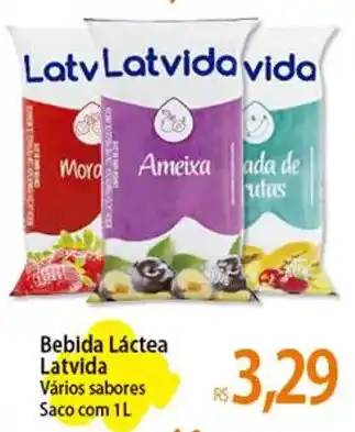 Atacadão Bebida Láctea Latvida Vários sabores Saco com 1L oferta
