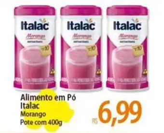 Alimento em Pó Italac Morango Pote com 400g