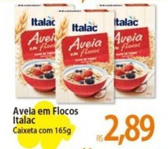 Atacadão Aveia em Flocos Italac Caixeta com 165g oferta