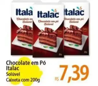 Atacadão Chocolate em Pó Italac Solúvel Caixeta com 200g oferta