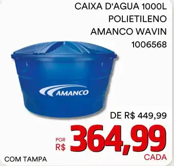 Conibase CAIXA D'AGUA 1000L POLIETILENO AMANCO WAVIN 1006568 oferta
