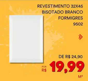 REVESTIMENTO 32X45 BISOTADO BRANCO FORMIGRES