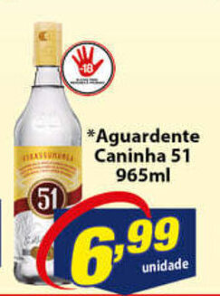 Aguardente Caninha 51 965ml