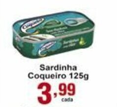 Rossi Supermercado Sardinha Coqueiro 125g oferta