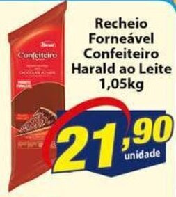 Vencedor Atacadista Recheio Forneavel Confeiteiro Harald ao Leite 1.05kg oferta