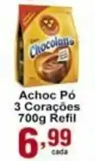 Rossi Supermercado Achoc po 3 Coracoes Sache 700g Refil oferta
