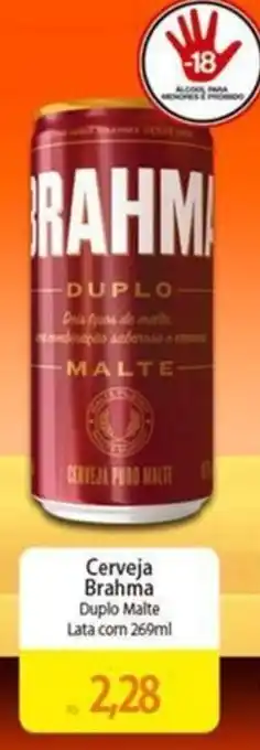 Atacadão Cerveja Brahma Duplo Malte Lata com 269ml oferta