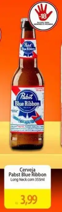 Atacadão Cerveja Pabst Blue Ribbon Long Neck com 355ml oferta