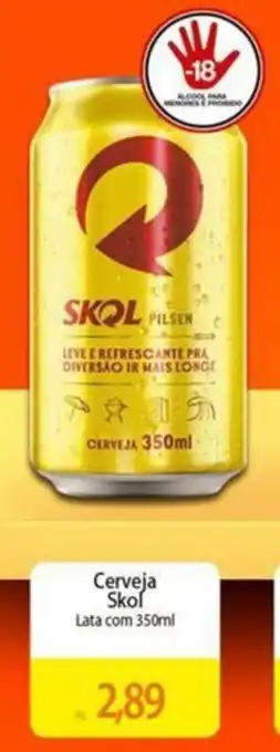 Atacadão Cerveja Skol Lata com 350ml oferta