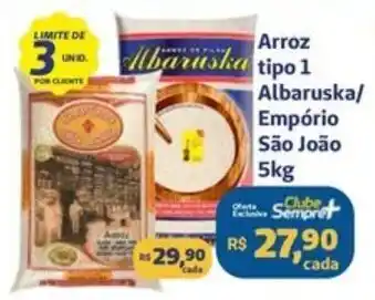 Sempre Vale Supermercados Arroz tipo 1 Albaruska/ Empório São João 5kg oferta