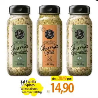 Sal Parrilla BR Spices Vários sabores Pote com 1,010kg