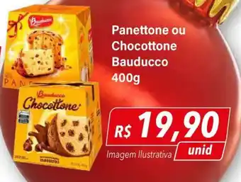 Hiper Moreira Panettone ou Chocottone Bauducco 400g oferta