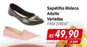 Sapatilha Moleca Adulto Variadas