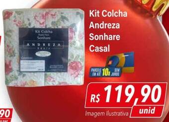 Hiper Moreira Kit Colcha Andreza Sonhare Casal oferta
