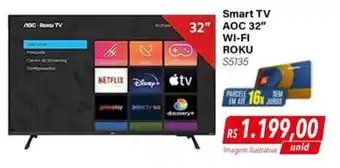 Hiper Moreira Smart TV AOC 32" WI-FI ROKU oferta