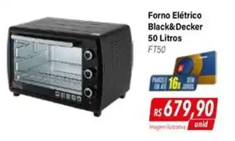 Hiper Moreira Forno Elétrico Black&Decker 50 Litros oferta