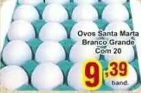 Rossi Supermercado Ovos Santa Marta Branco Grande com 20 oferta