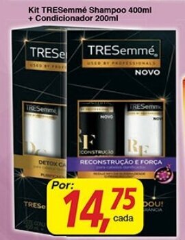 Supermercados Guanabara Kit TRESemme Shampoo 400ml + Condicionador 200ml oferta
