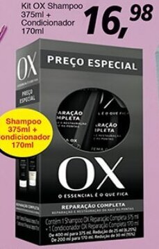 Supermercados Guanabara Kit OX Shampoo 375ml + Condicionador 170ml oferta