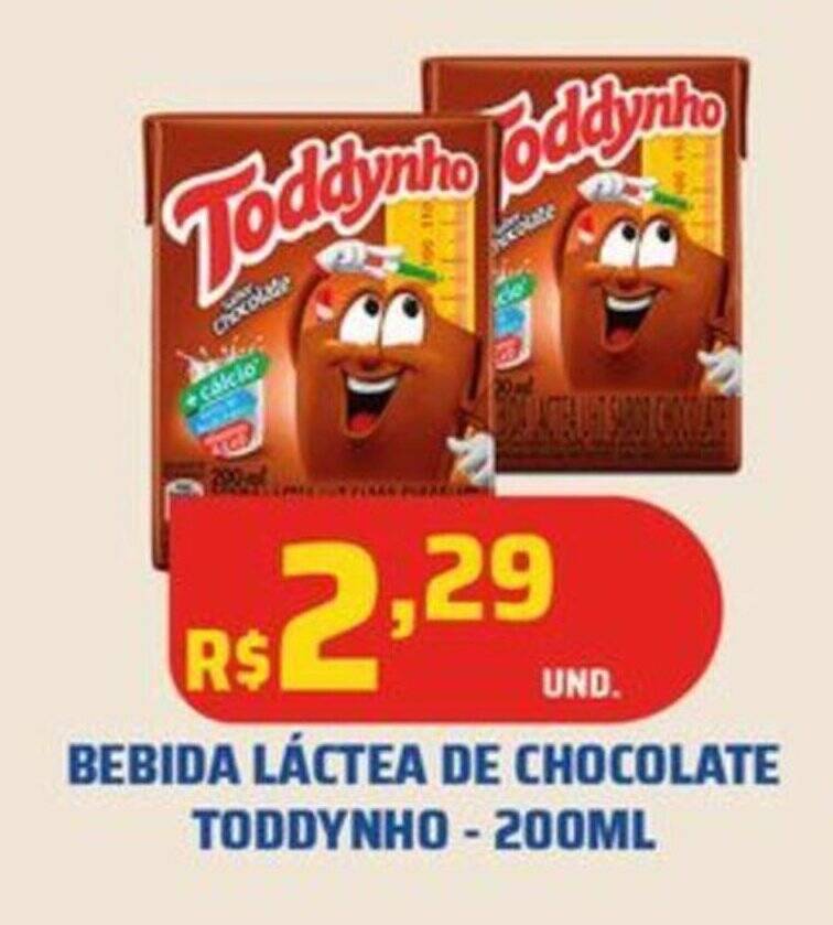 BEBIDA LÁCTEA TODDYNHO CHOCOLATE - 200ML oferta na Tatico