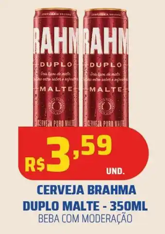 Tatico CERVEJA BRAHMA DUPLO MALTE - 350ML BEBA COM MODERAÇÃO oferta