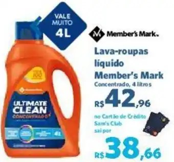 Sam's Club Lava-roupas líquido Member's Mark Concentrado, 4 litros oferta