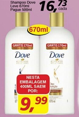 Supermercados Guanabara Shampoo Dove Leve 670ml Pague 500ml oferta
