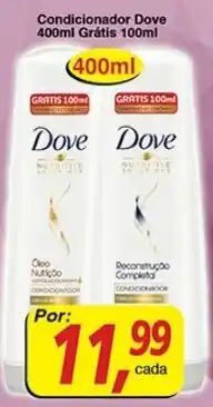 Supermercados Guanabara Condicionador Dove 400ml Gratis 100ml oferta