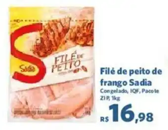 Sam's Club Filé de peito de frango Sadia Congelado, IQF, Pacote ZIP, 1kg oferta