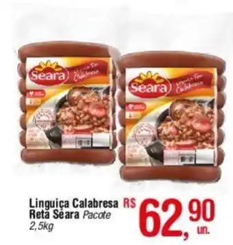 Fort Atacadista Linguiça Calabresa Retă Seara Pacote 2,5kg oferta