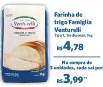 Sam's Club Farinha de trigo Famiglia Venturelli Tipo 1, Tradicional, 1kg oferta