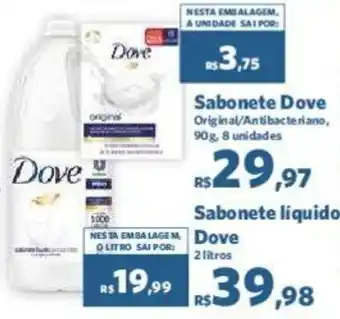 Sabonete Dove Original/Antibacteriano, 90g, 8 unidades