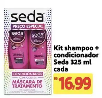 Extra Supermercado Kit shampoo + condicionador Seda 325 ml cada oferta