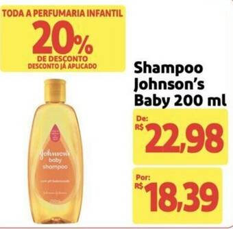 Extra Supermercado Shampoo Johnson's Baby 200 ml oferta
