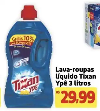 Extra Supermercado Lava-roupas líquido Tixan Ypê 3 litros oferta