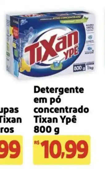 Extra Supermercado Detergente em pó concentrado Tixan Ypê 800 g oferta
