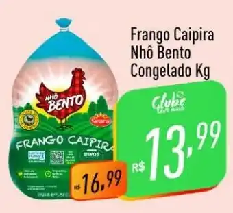 Supermercados Pague Menos Frango Caipira Nhô Bento Congelado Kg oferta