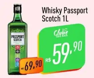 Supermercados Pague Menos Whisky Passport Scotch 1L oferta