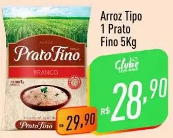 Supermercados Pague Menos Arroz Tipo 1 Prato Fino 5Kg oferta