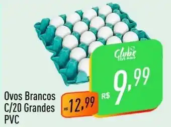 Supermercados Pague Menos Ovos Brancos C/20 Grandes PVC oferta
