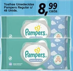 Supermercados Guanabara Toalhas Umedecidas Pampers Regular c/48 unids oferta