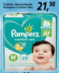 Supermercados Guanabara Fraldas Descartaveis Pampers Comfort Sec oferta